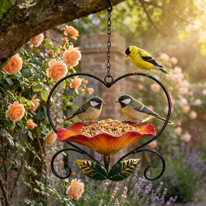 Bloomheart™ - Heart-Shaped Flower Bird Feeder for Songbirds