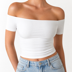 Velora™ – Off-Shoulder Slim Fit Top