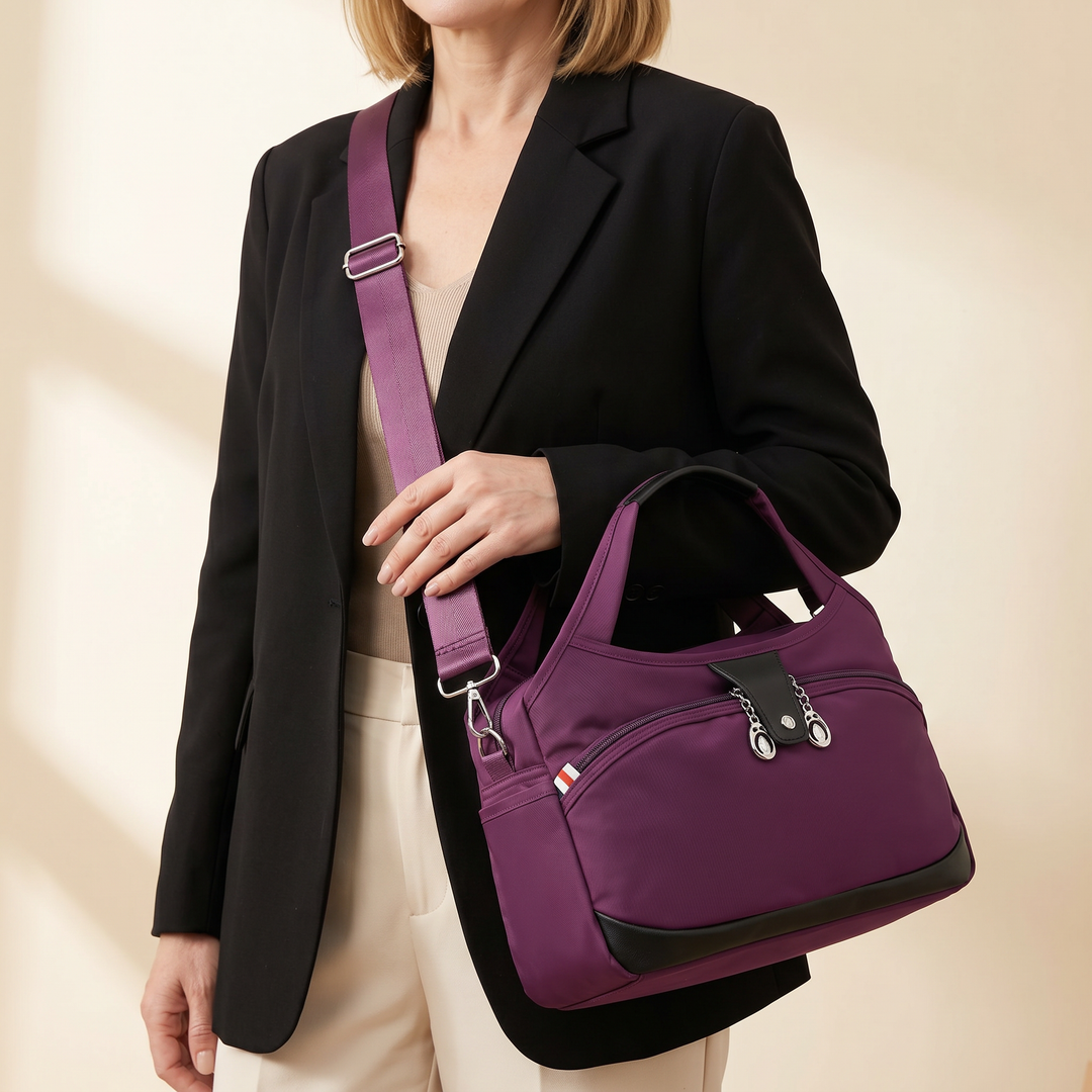 Carryella™ – Multi-Pocket Shoulder Bag with Anti-Theft Design
