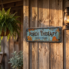 Porchly™ — Vintage Farmhouse Porch Therapy Plaque