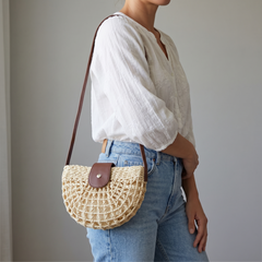 Boheme™ - Woven Straw Crossbody Bag for Effortless Summer Style