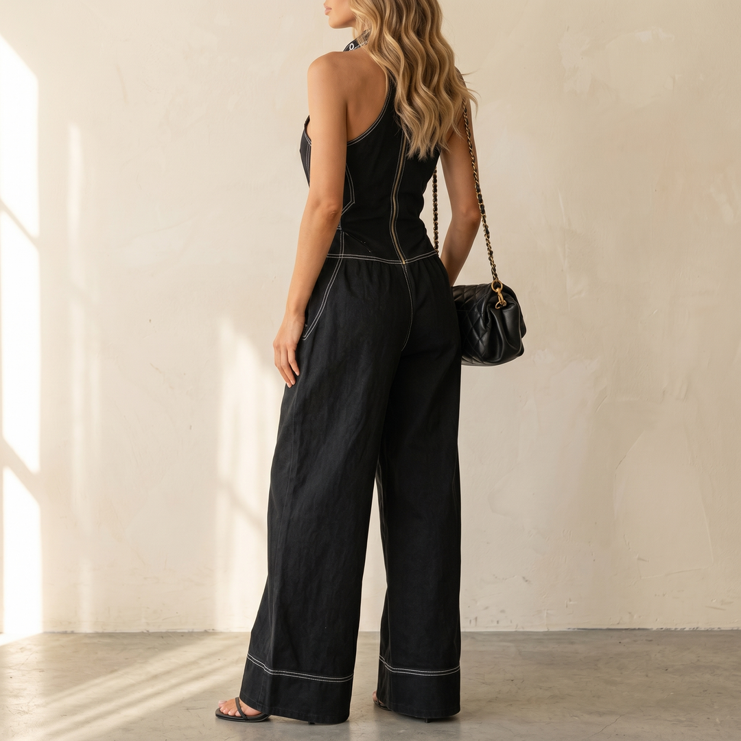 Lunelle™ – Sculpted Halter Jumpsuit