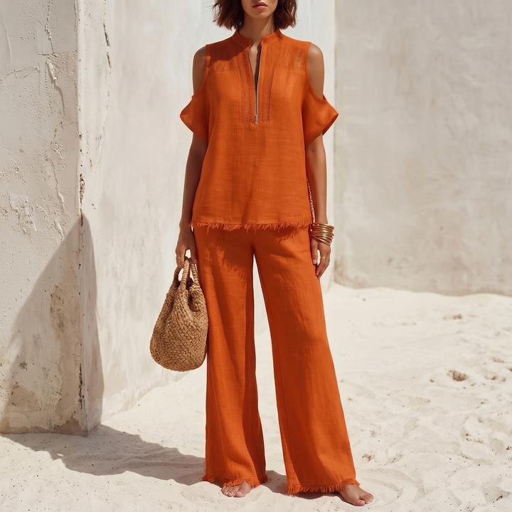 Soléva™ – Crochet Linen Vacation Set