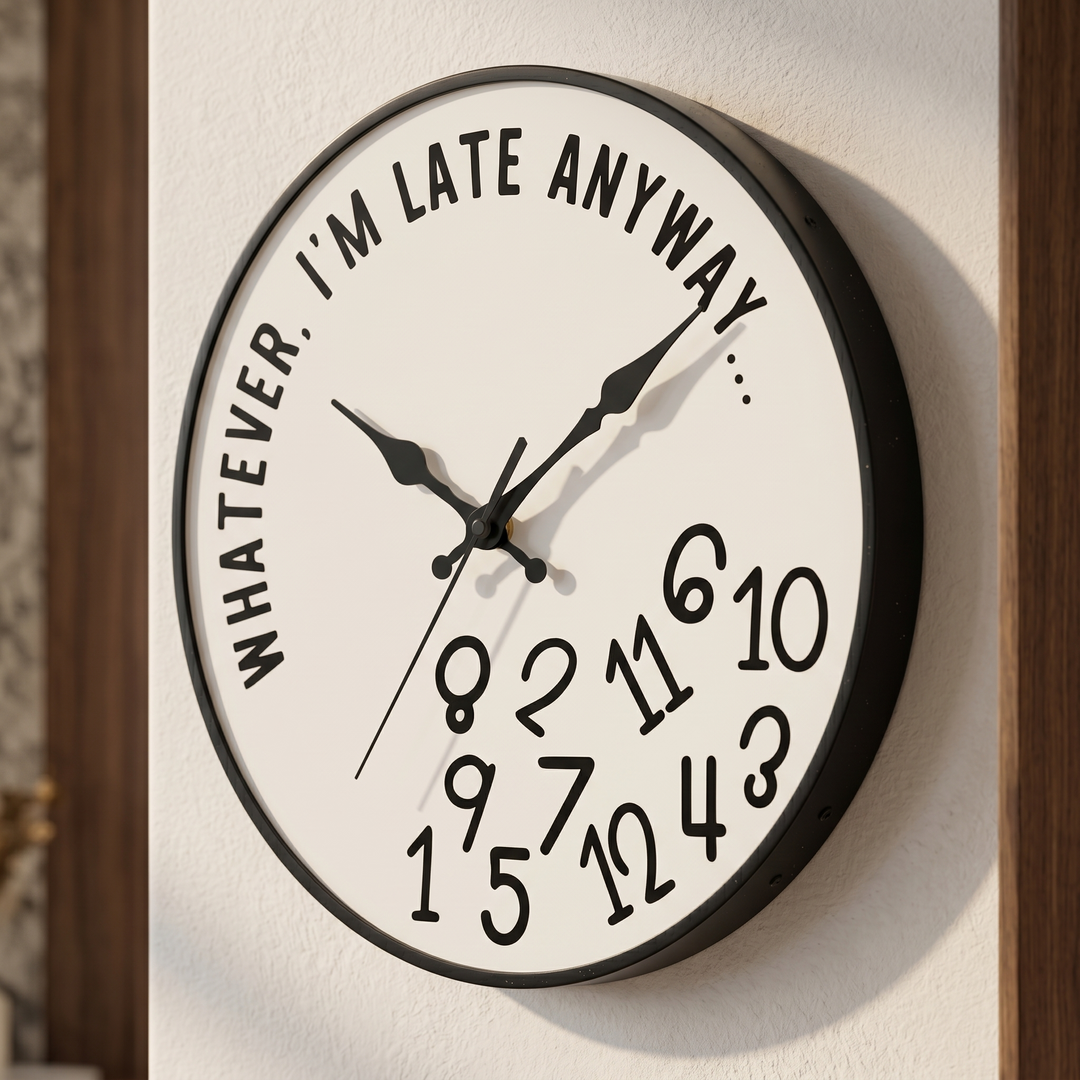Lateley™ – Funny Silent Wall Clock with Messy Numbers