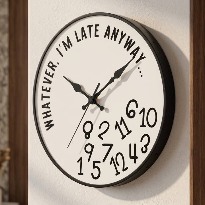 Lateley™ – Funny Silent Wall Clock with Messy Numbers