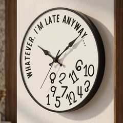 Lateley™ – Funny Silent Wall Clock with Messy Numbers