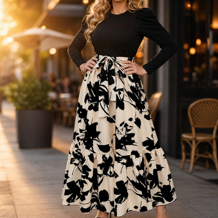 Florenza™ – Floral Tie-Waist Maxi Dress