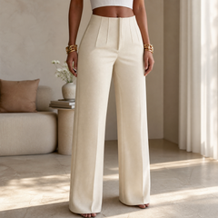 Velora™ – Tailored Pleated Trousers for Elongated Legs