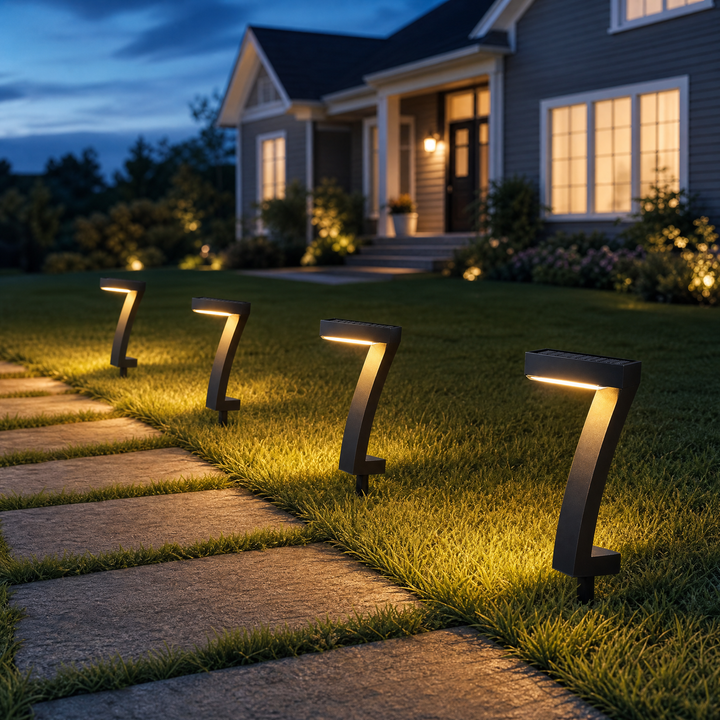 Lumenly™ – Sculptural Solar Pathway Lights (Set of 4)