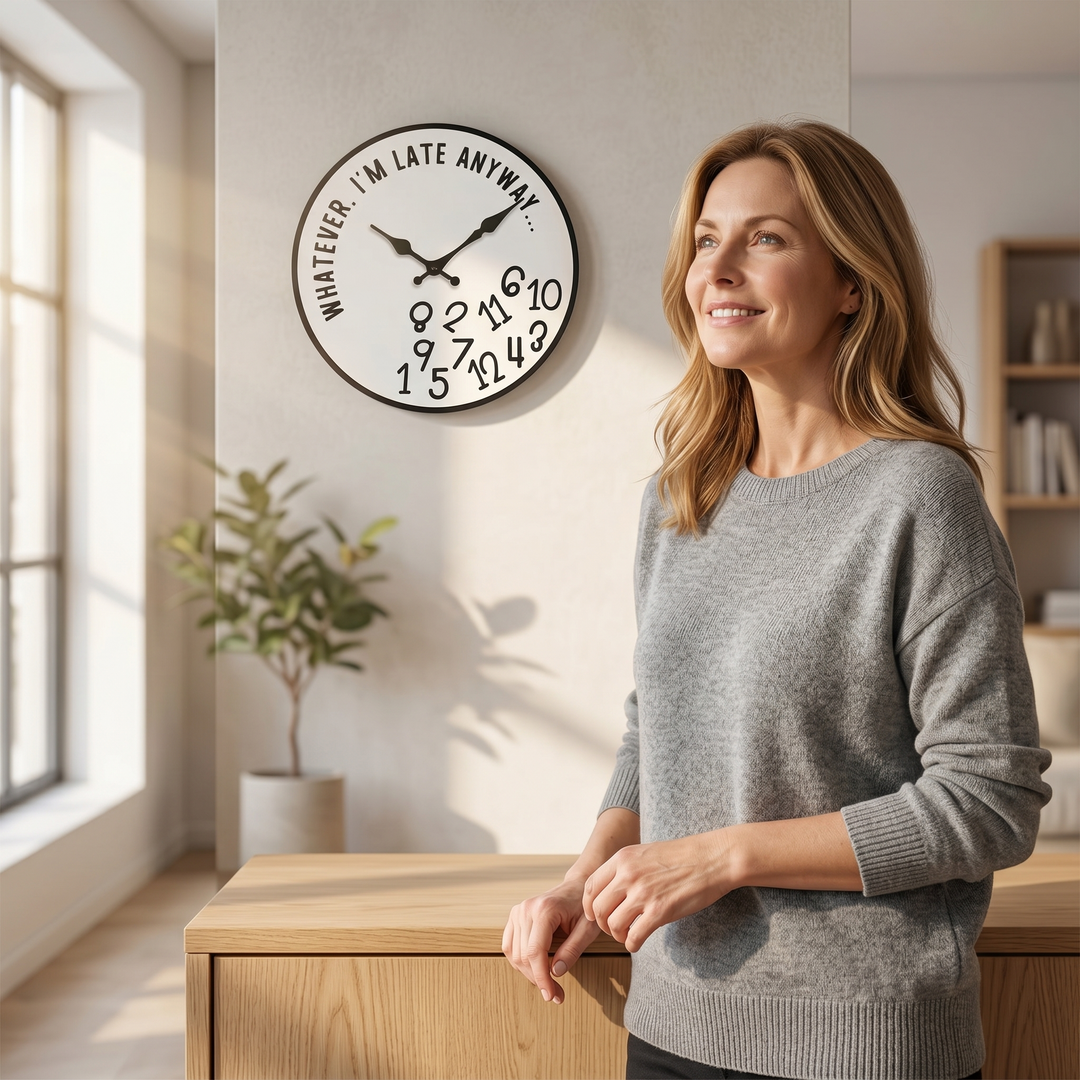 Lateley™ – Funny Silent Wall Clock with Messy Numbers