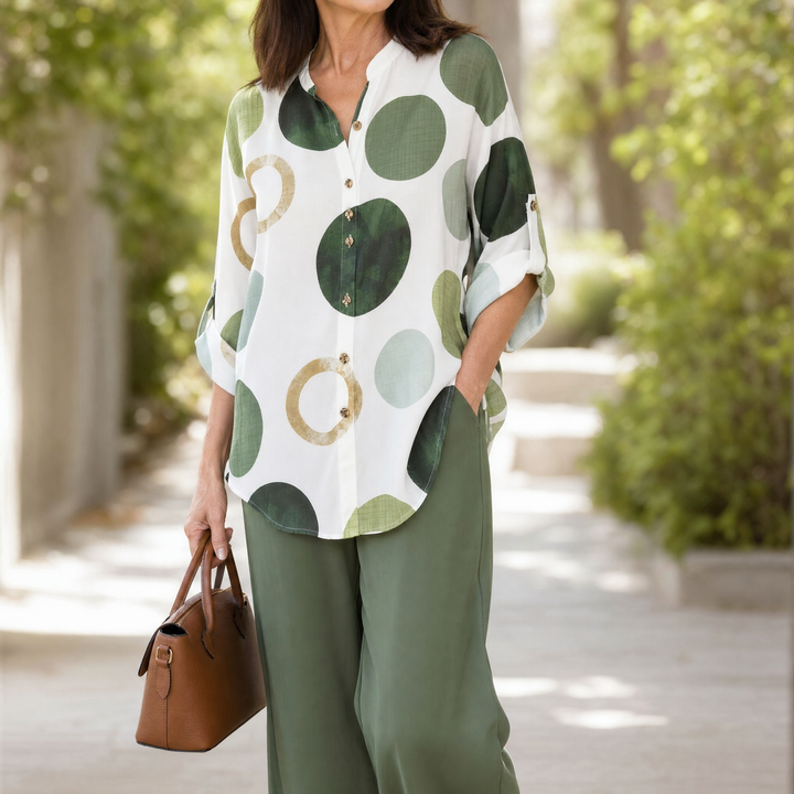Monica™ – Elegant 2-Piece Set in Sage Green