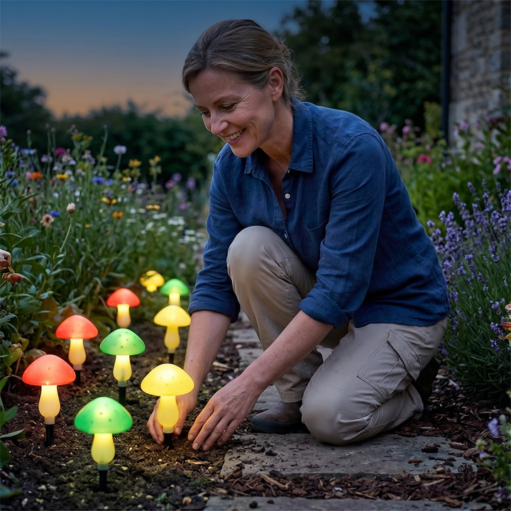 Glowvara™ Solar Mushroom Lights for Magical Garden Paths