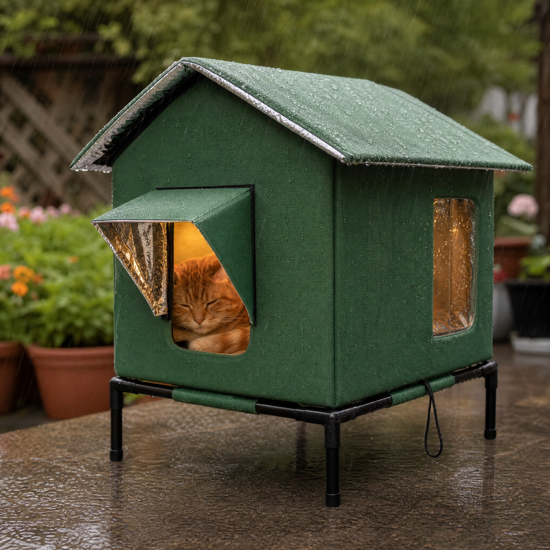 CatHaven™ – Waterproof Cat House with Thermal Lining