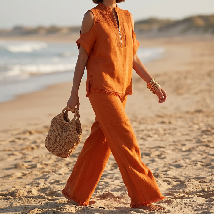 Soléva™ – Crochet Linen Vacation Set