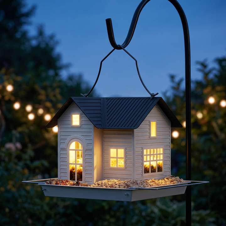 Lumora™ - Solar Bird House Feeder with Auto Glow Windows