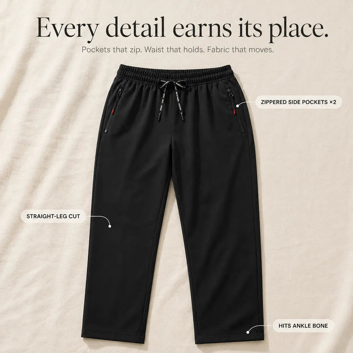 Aerelle – Women's Lightweight High Waist Pants with Zip Pockets
