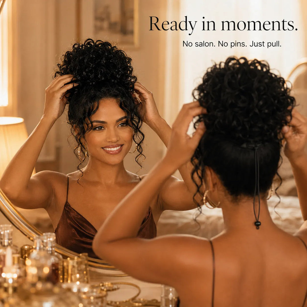 Curlova – Curly Drawstring Bun Hair Extension