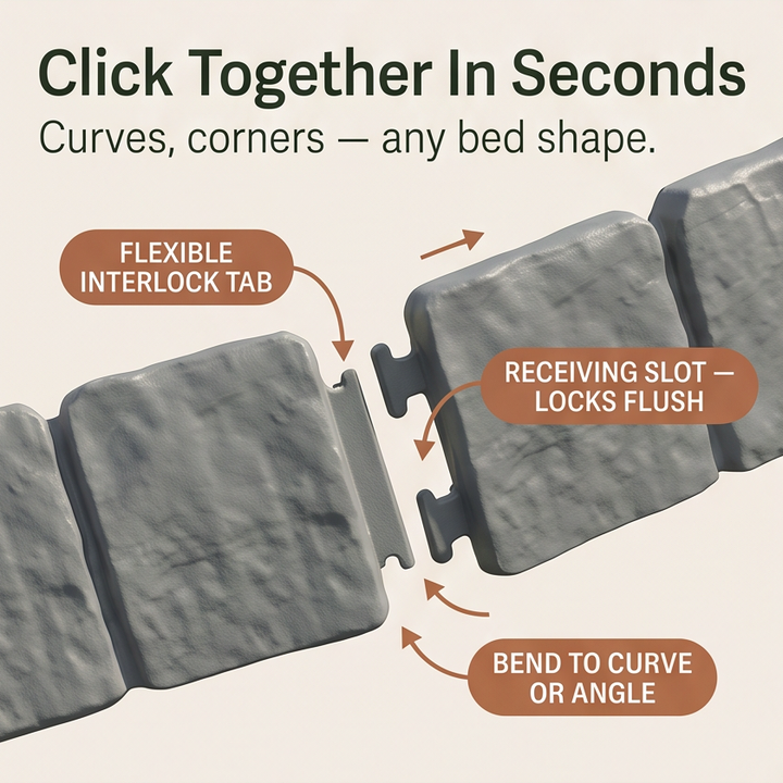 Lawnframe™ – Hammer-In Stone Garden Edging
