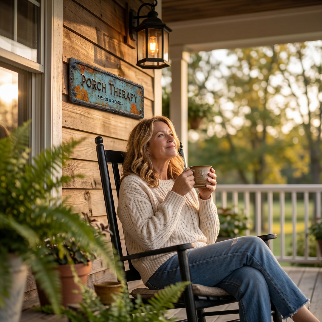 Porchly™ — Vintage Farmhouse Porch Therapy Plaque