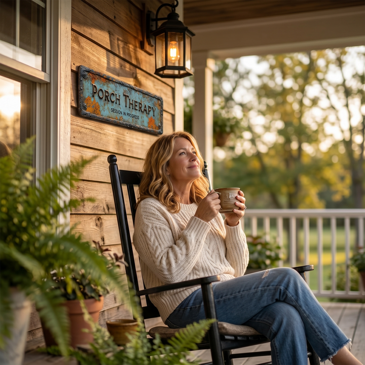 Porchly™ — Vintage Farmhouse Porch Therapy Plaque