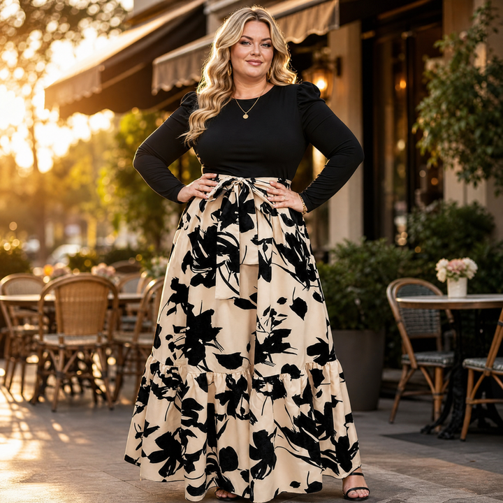 Florenza™ – Floral Tie-Waist Maxi Dress