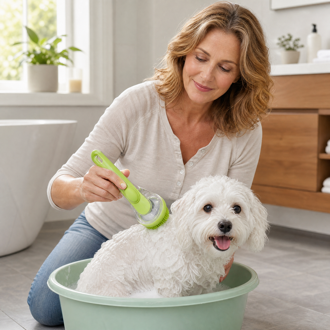 Sudsly™ - Pet Bath Brush with Built-in Shampoo Dispenser