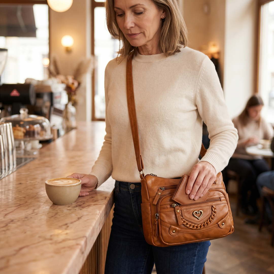 Veluna™ – Multi-Pocket Crossbody Bag for Everyday Carry