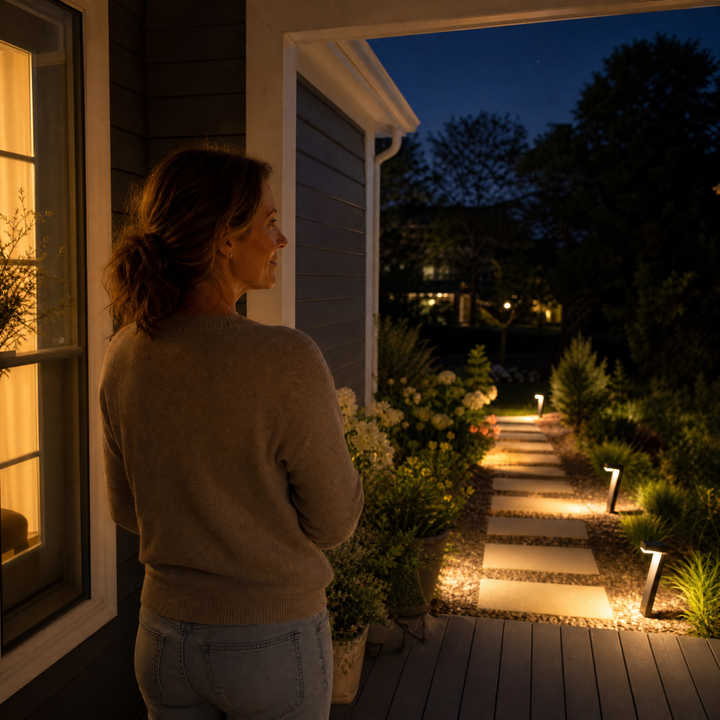 Lumenly™ – Sculptural Solar Pathway Lights (Set of 4)