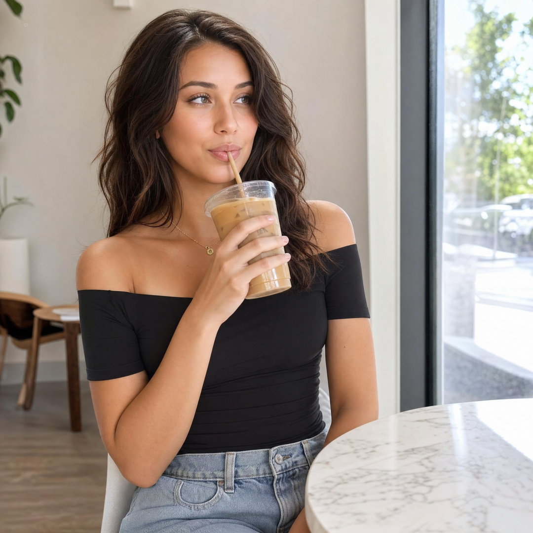 Velora™ – Off-Shoulder Slim Fit Top
