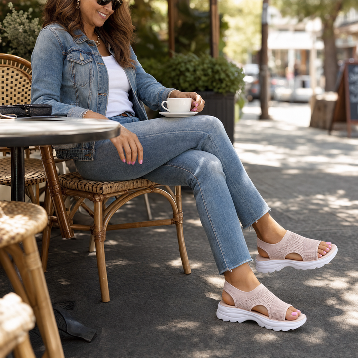 Caluna™ – Cushioned Slip-On Platform Sandals