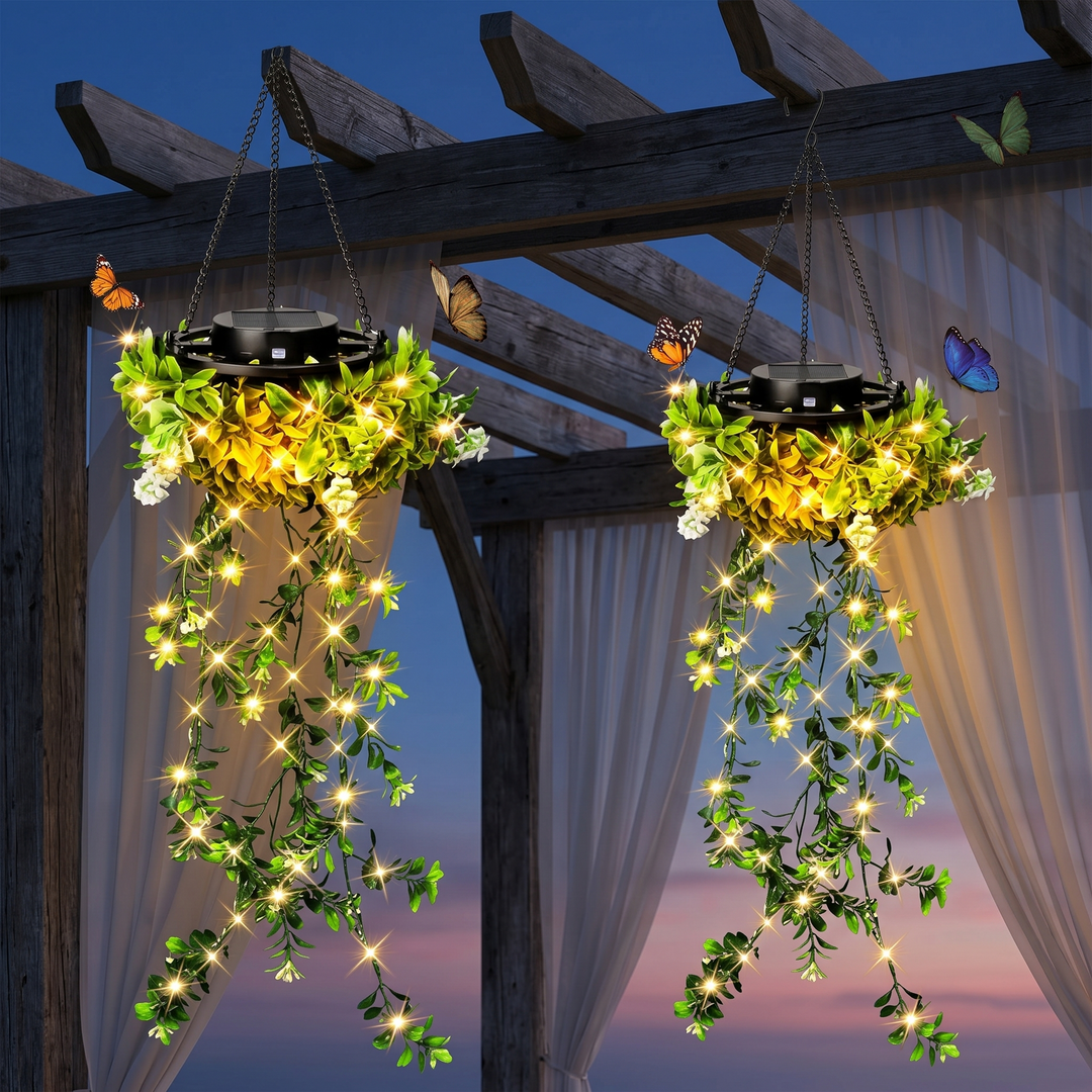 Lumivia™ - Solar Hanging Ivy Lantern for Magical Evening Gardens