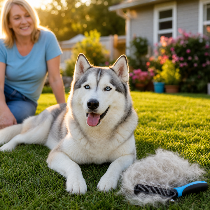 Furmela™ – Double-Sided Dematting Brush for Shedding Dogs