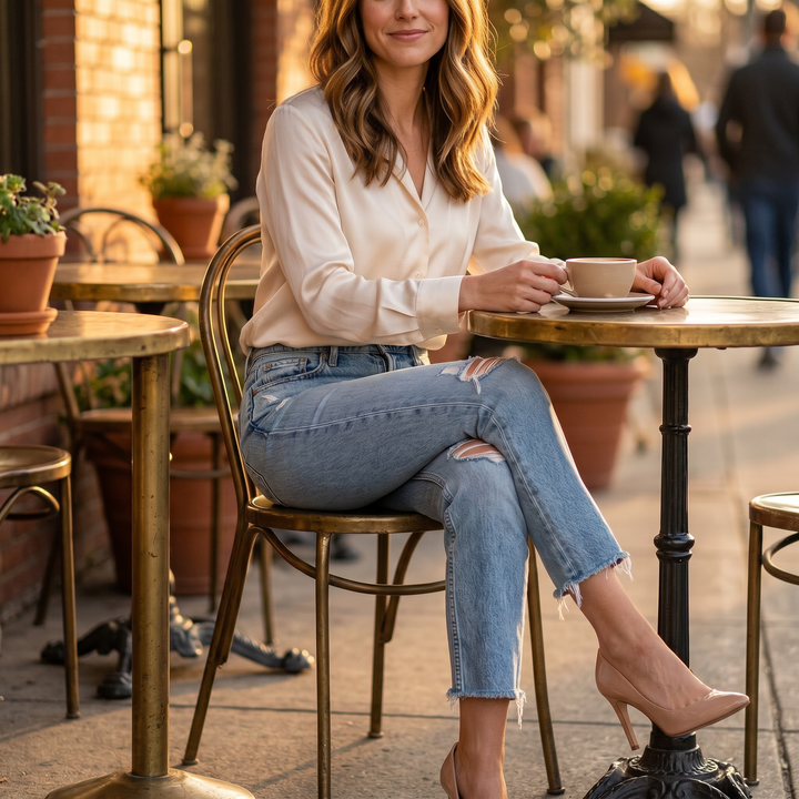 Wearbella™ – Frayed Hem 7/8 Jeans