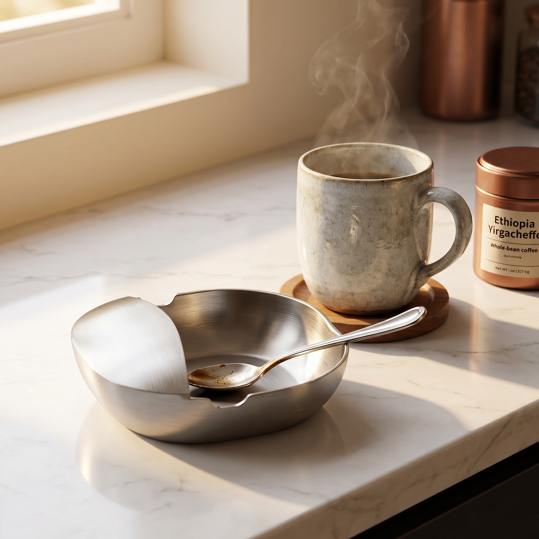 Spoonara™ Heavy Stainless Spoon Rest for Tidy Counters