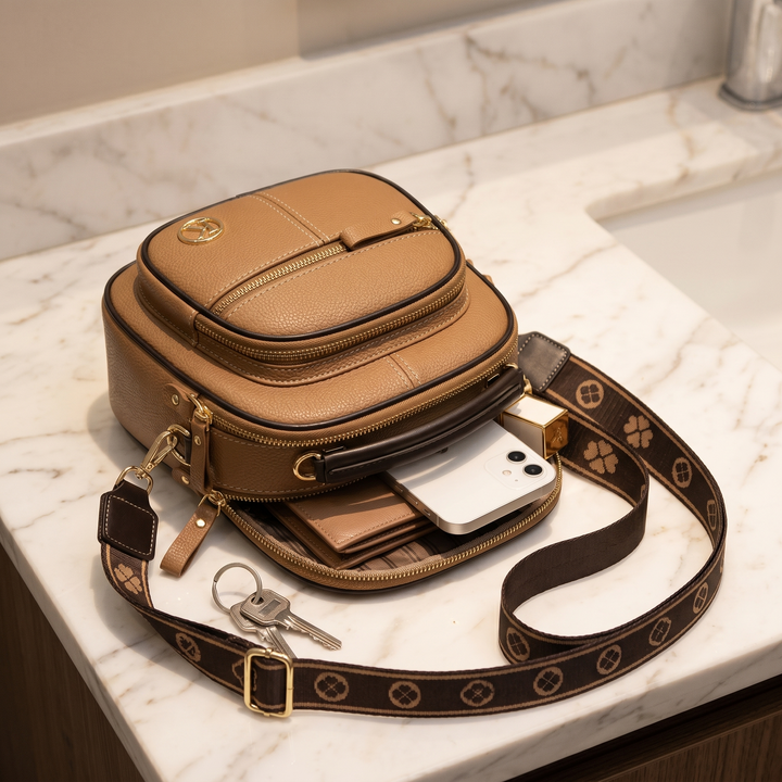 Velora™ – Multi-Compartment Crossbody Bag
