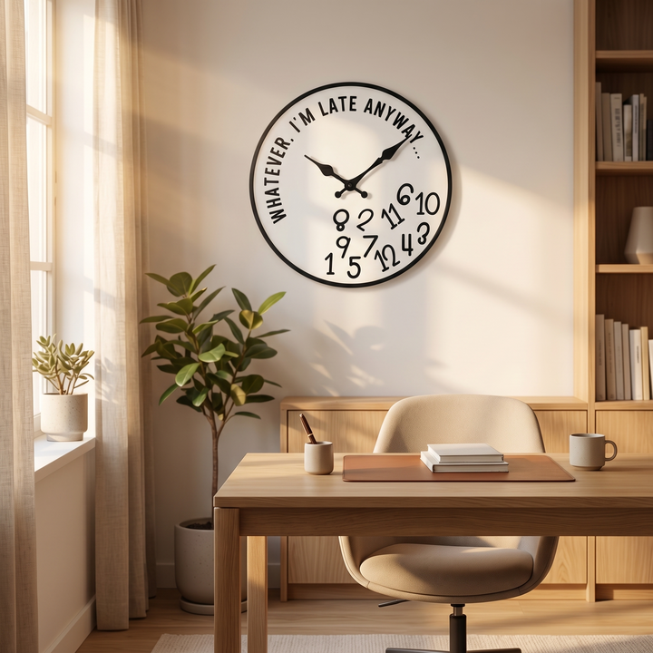 Lateley™ – Funny Silent Wall Clock with Messy Numbers