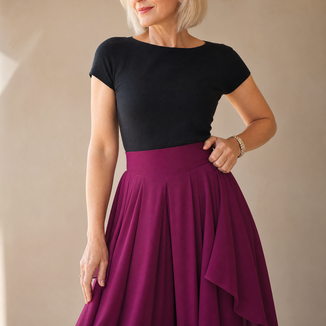 Sevella™ – High-Waist Culottes with Skirt Drape