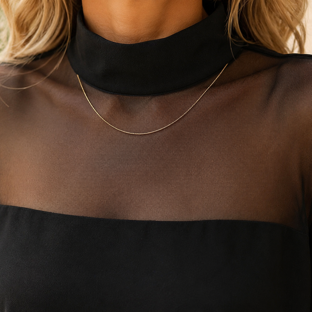 Florenza™ – Mesh Yoke Batwing Blouse