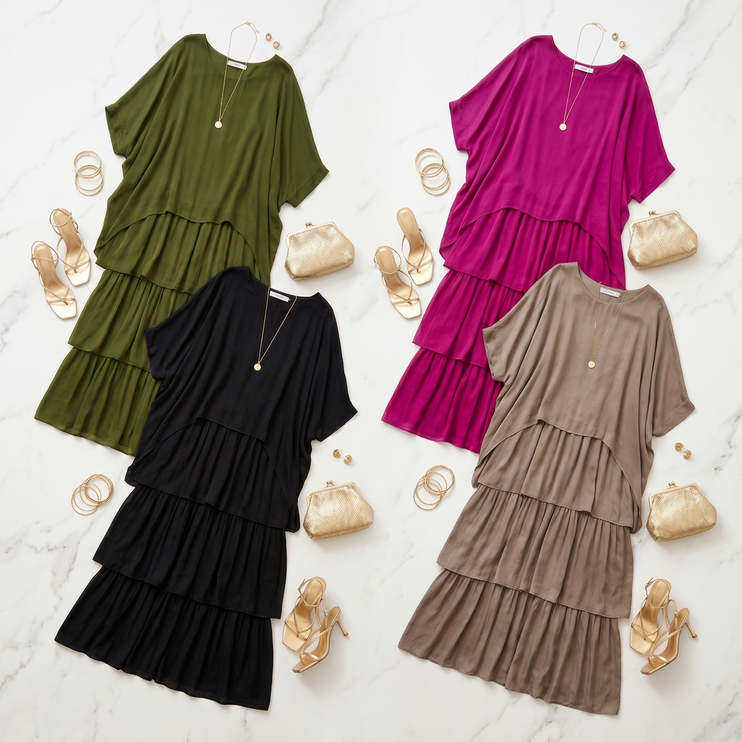 Marella™ – Elegant Tiered Dress for Events