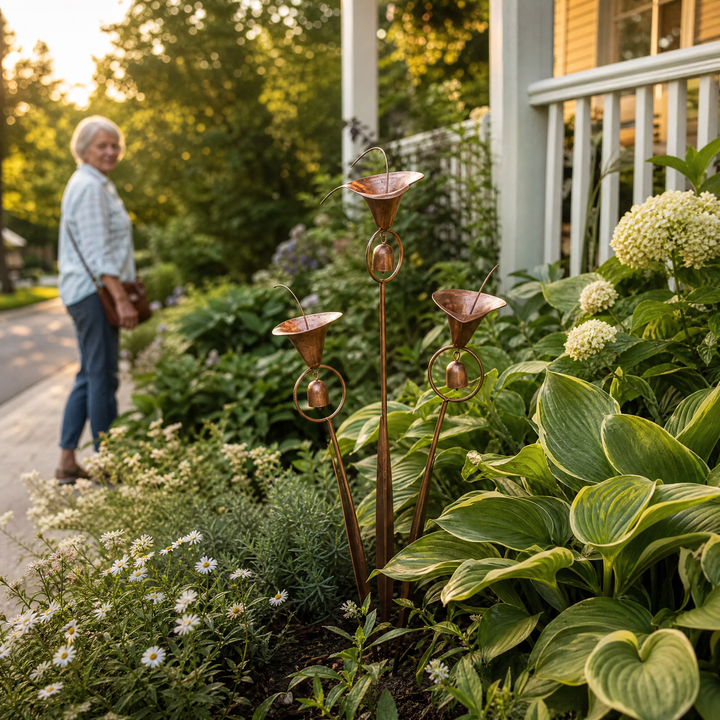 Lyralea™ – Calla Lily Garden Stake with Bell Chimes
