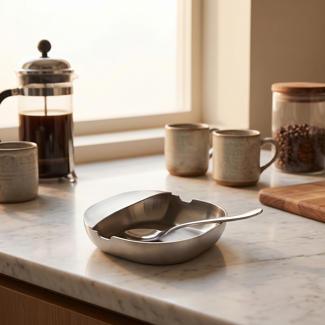 Spoonara™ Heavy Stainless Spoon Rest for Tidy Counters