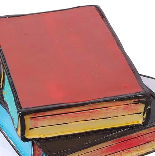 Lumira – Stained Glass Book Stack Table Lamp for Bedside & Reading Book