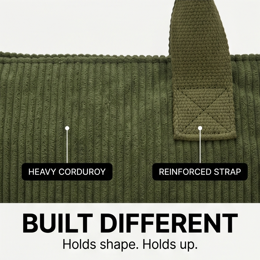 Lunavia™ - Corduroy Utility Tote with 6 Pockets