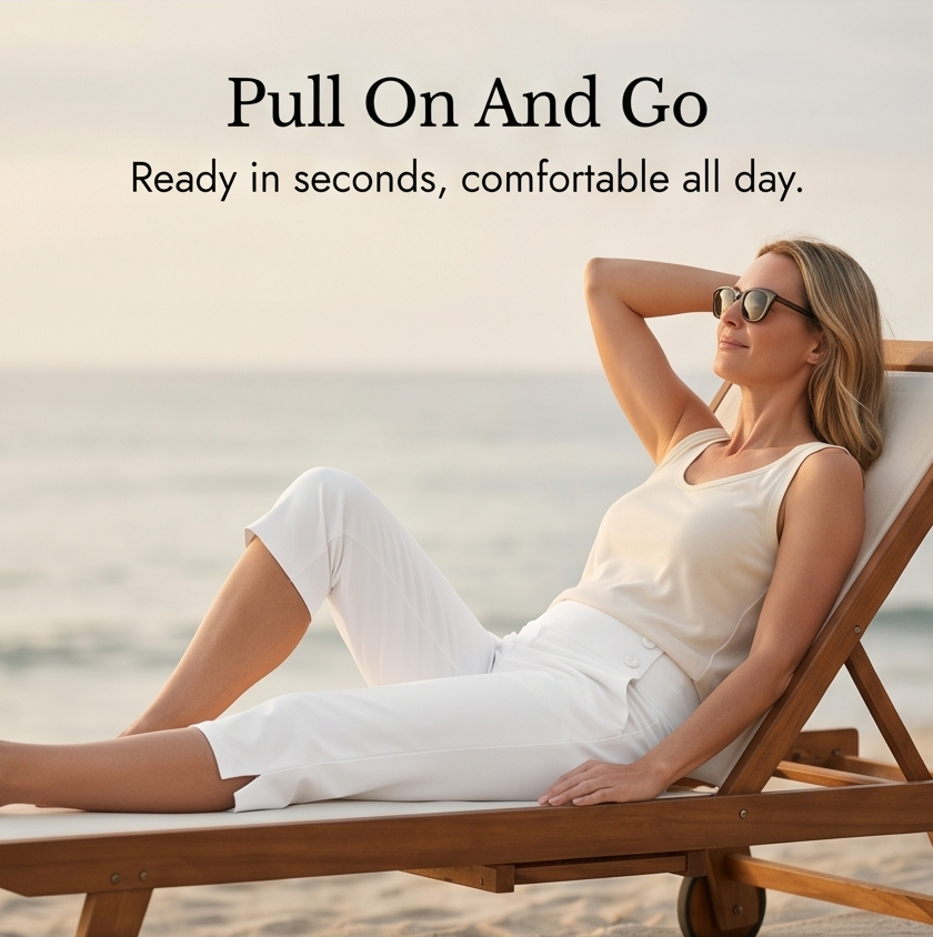 Marivella™ – High-Waist Stretch Capri Pants