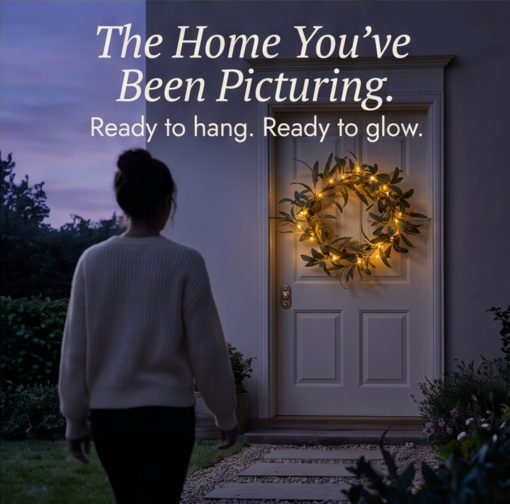 Olivelle™ – Warm-Glow Olive Wreath for Doors and Walls