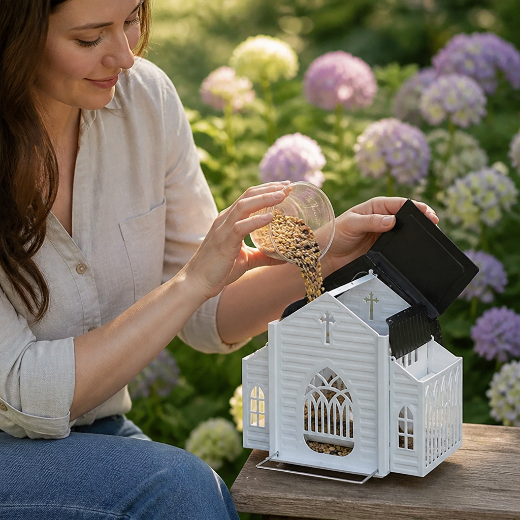 Sanctora™ – Solar Chapel Bird Feeder
