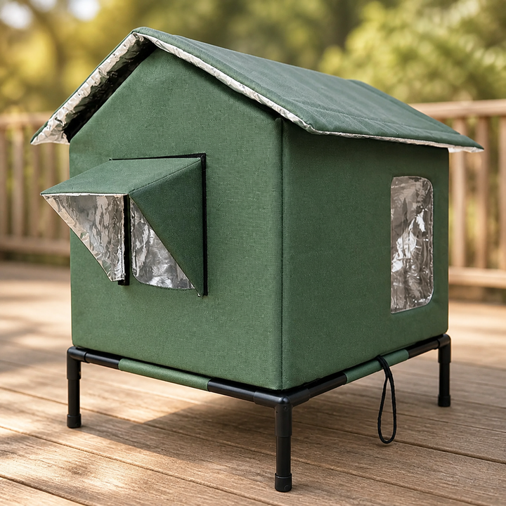 CatHaven™ – Waterproof Cat House with Thermal Lining