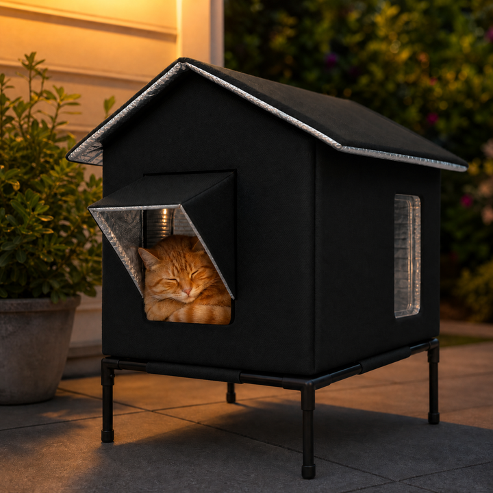 CatHaven™ – Waterproof Cat House with Thermal Lining