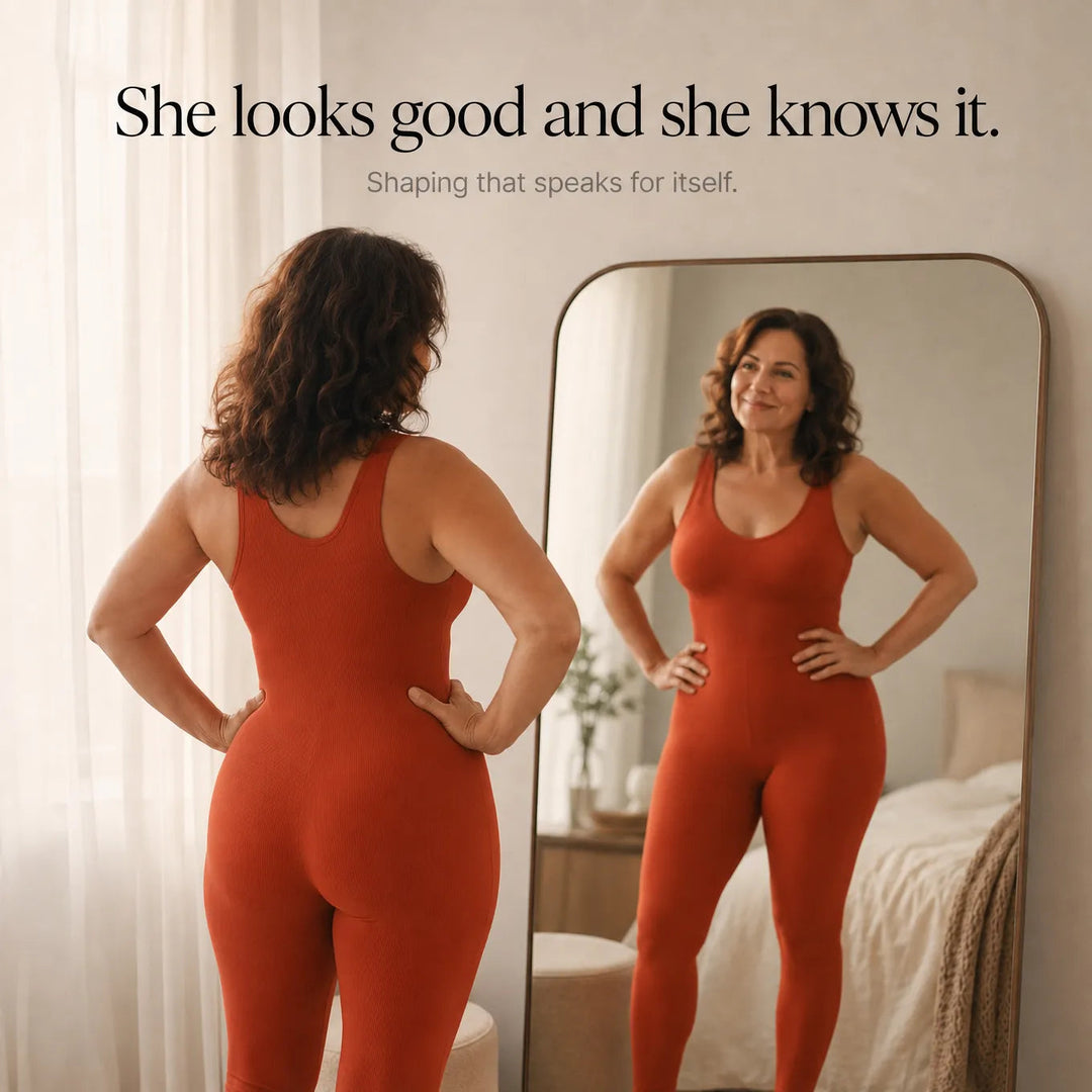 Snatura – Seamless V-Neck Shaping Jumpsuit for Yoga & Everyday Wear