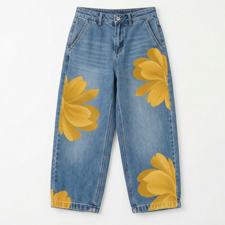 Florenza™ – Bold Floral Wide Leg Jeans
